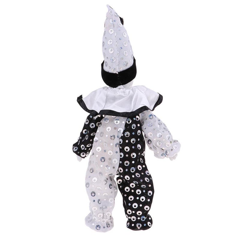 DYNWAVE 9inch Clown Doll - can Sitting & Standing, Hand Painted Harlequin Doll Display Decoration,Valentin Gift - Image 4